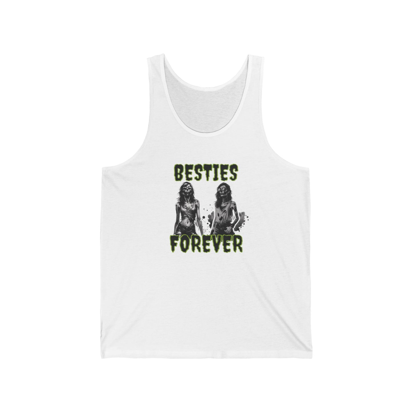 Zombie Ghouls Besties Forever Unisex Jersey Tank Top