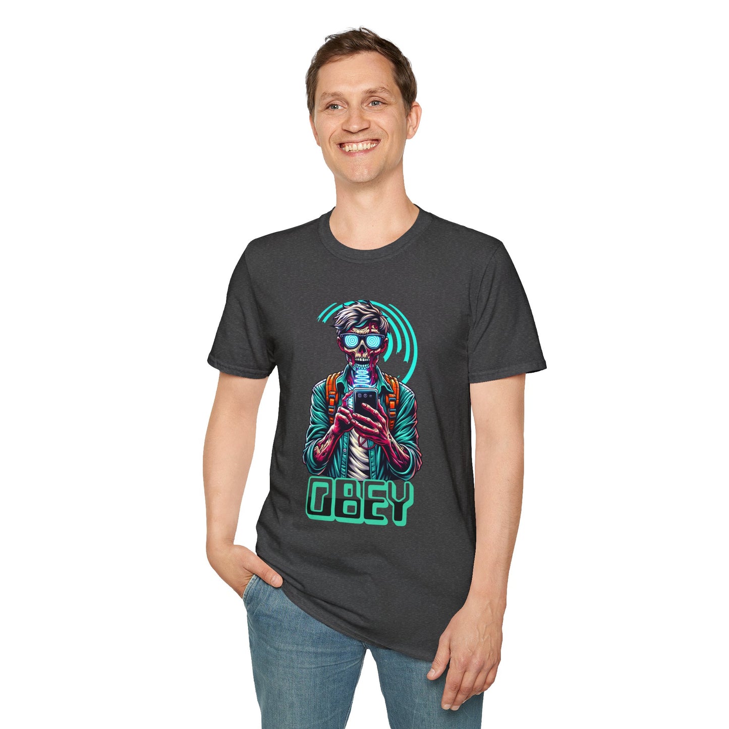 Brain Washing "Obey" Cell Phone Design - Unisex T-Shirt