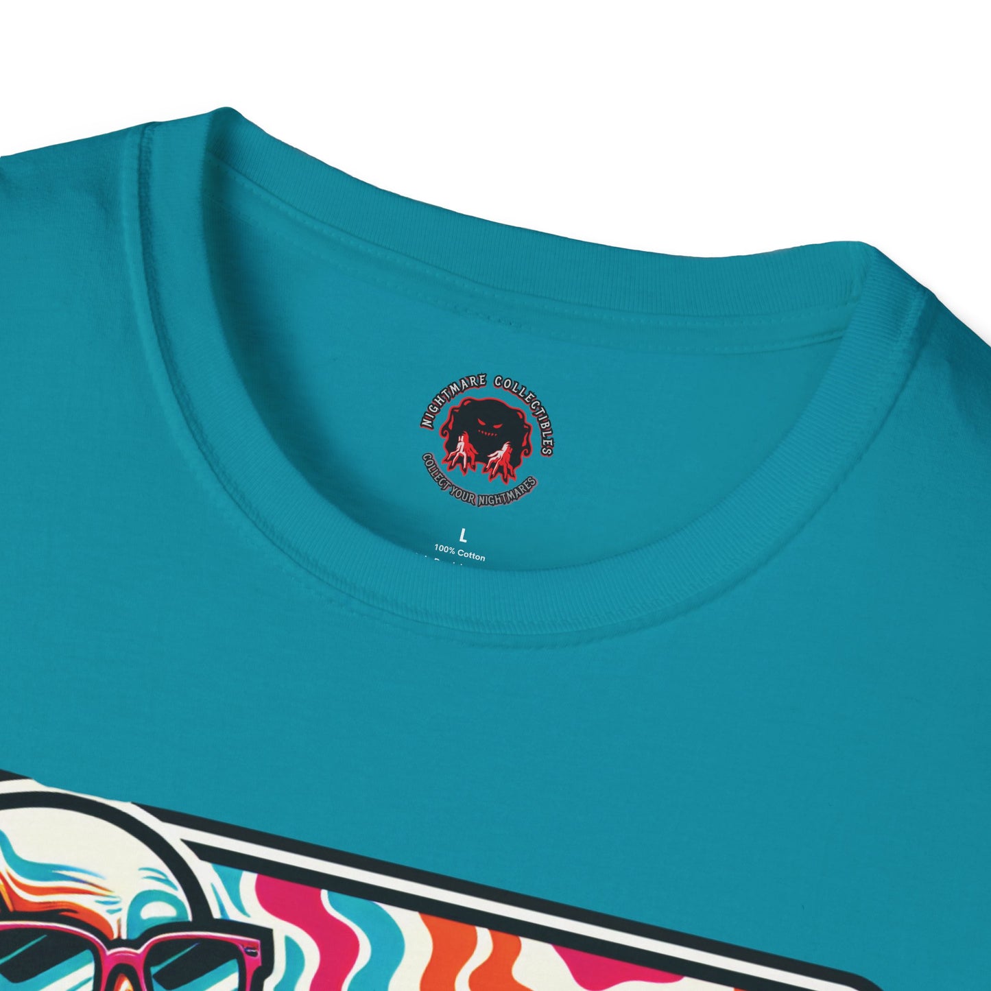 Trippy Skeleton Softstyle T-Shirt - Beach Day Vibes