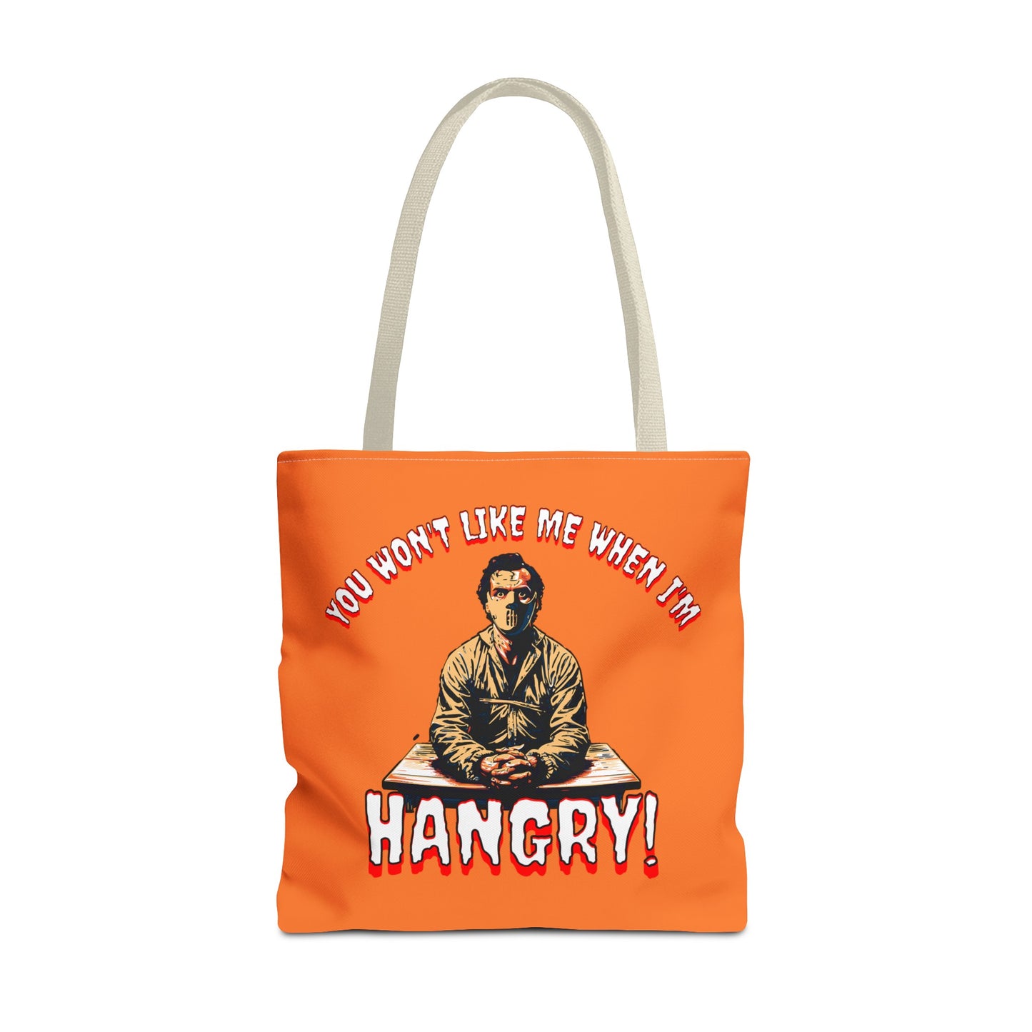 You Wont Like Me When I'm Hangry Mental Patient Cannibal Hannibal Horror Lunch Beach Tote Bag (AOP)