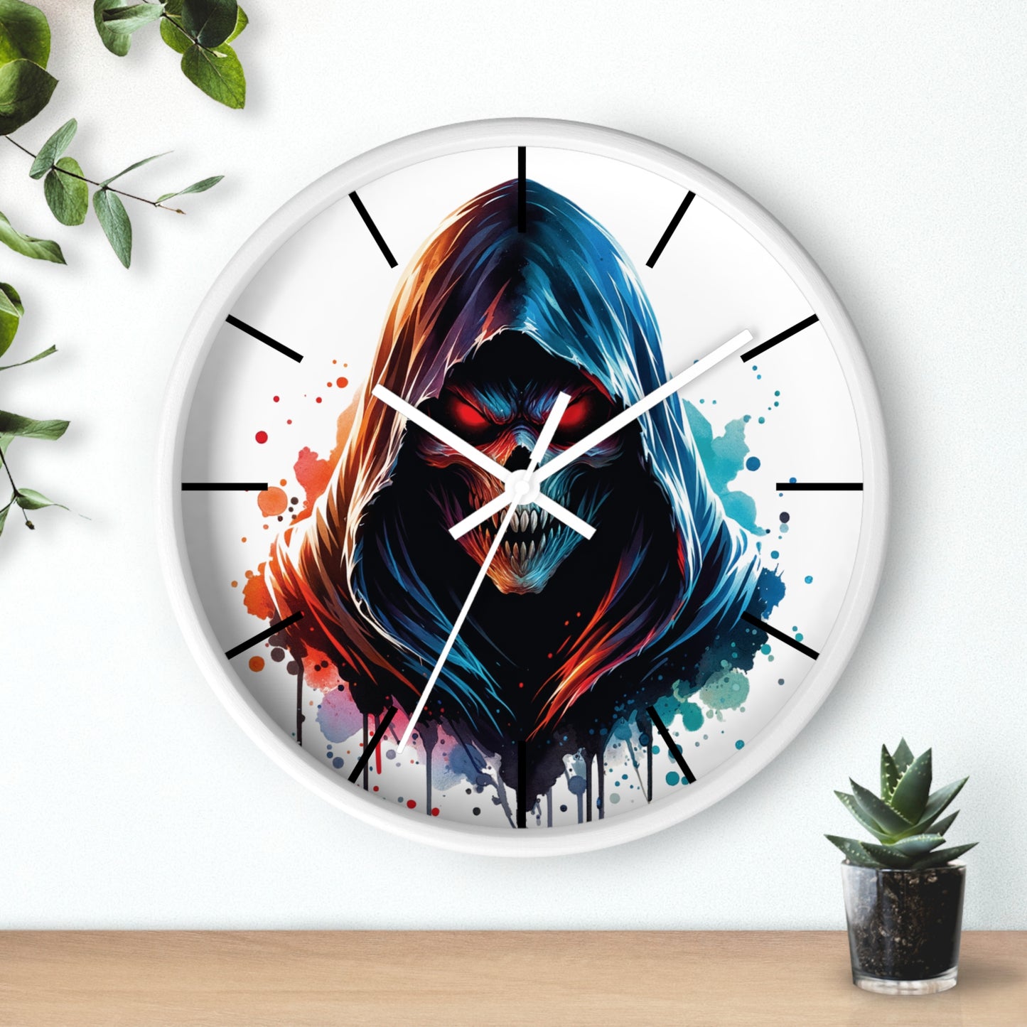 Gothic Skull Wall Clock
