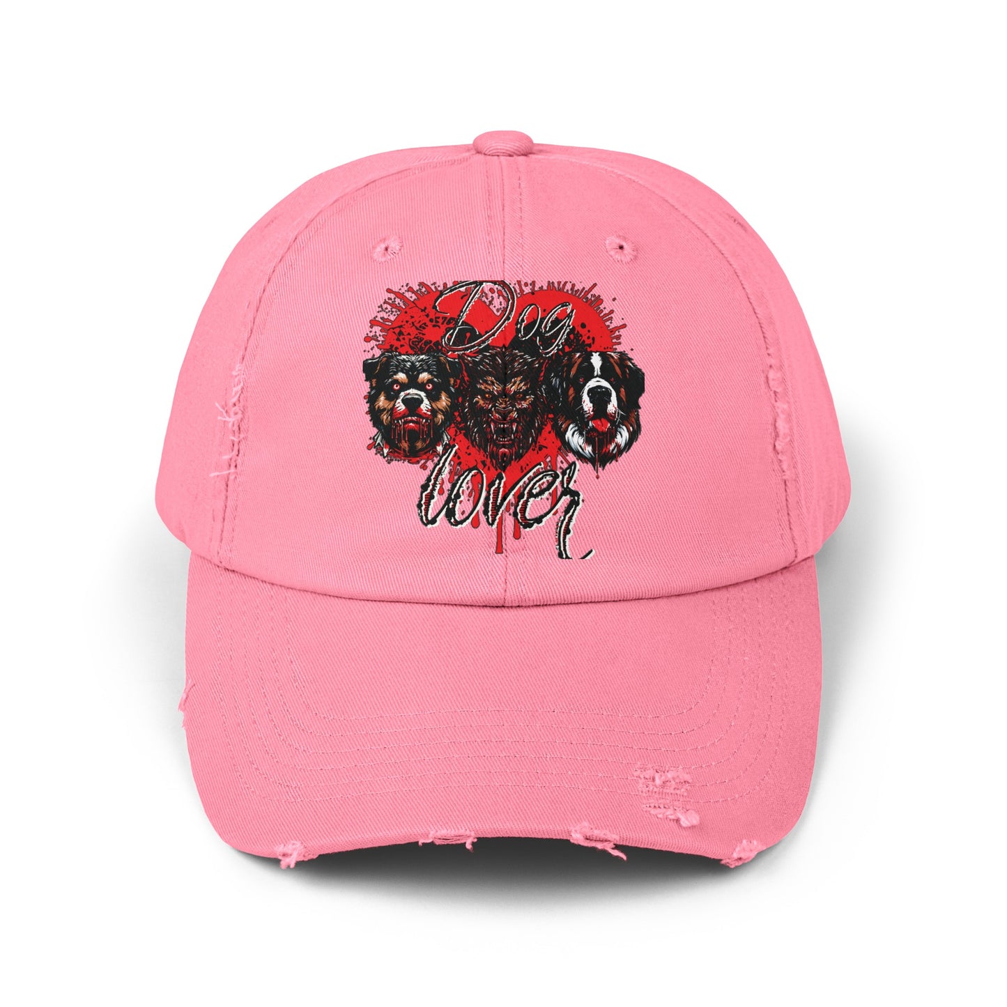 Dog Lover Hounds Of Hell Werewolf Horror Gothic Fun Hat Unisex Distressed Cap