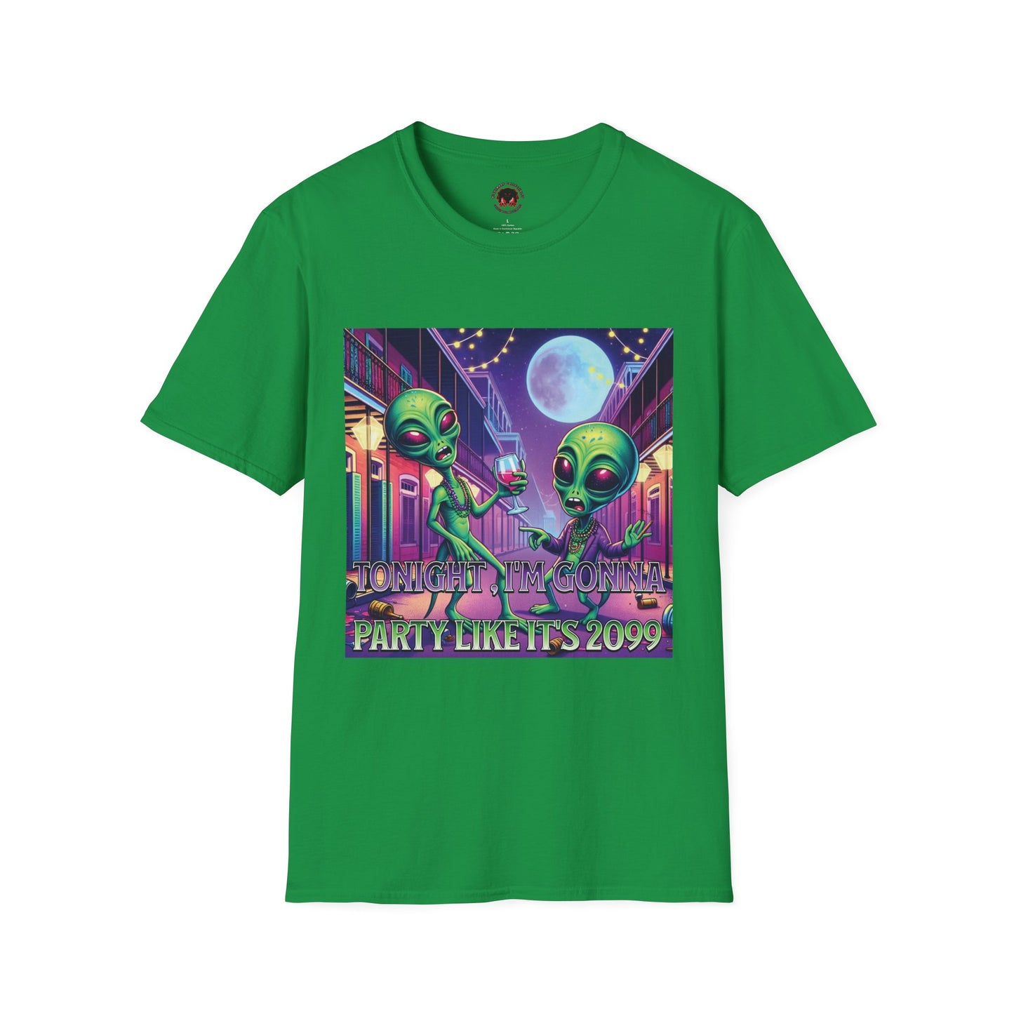 Alien Party Unisex T-Shirt - Party Like It's 2099 Design