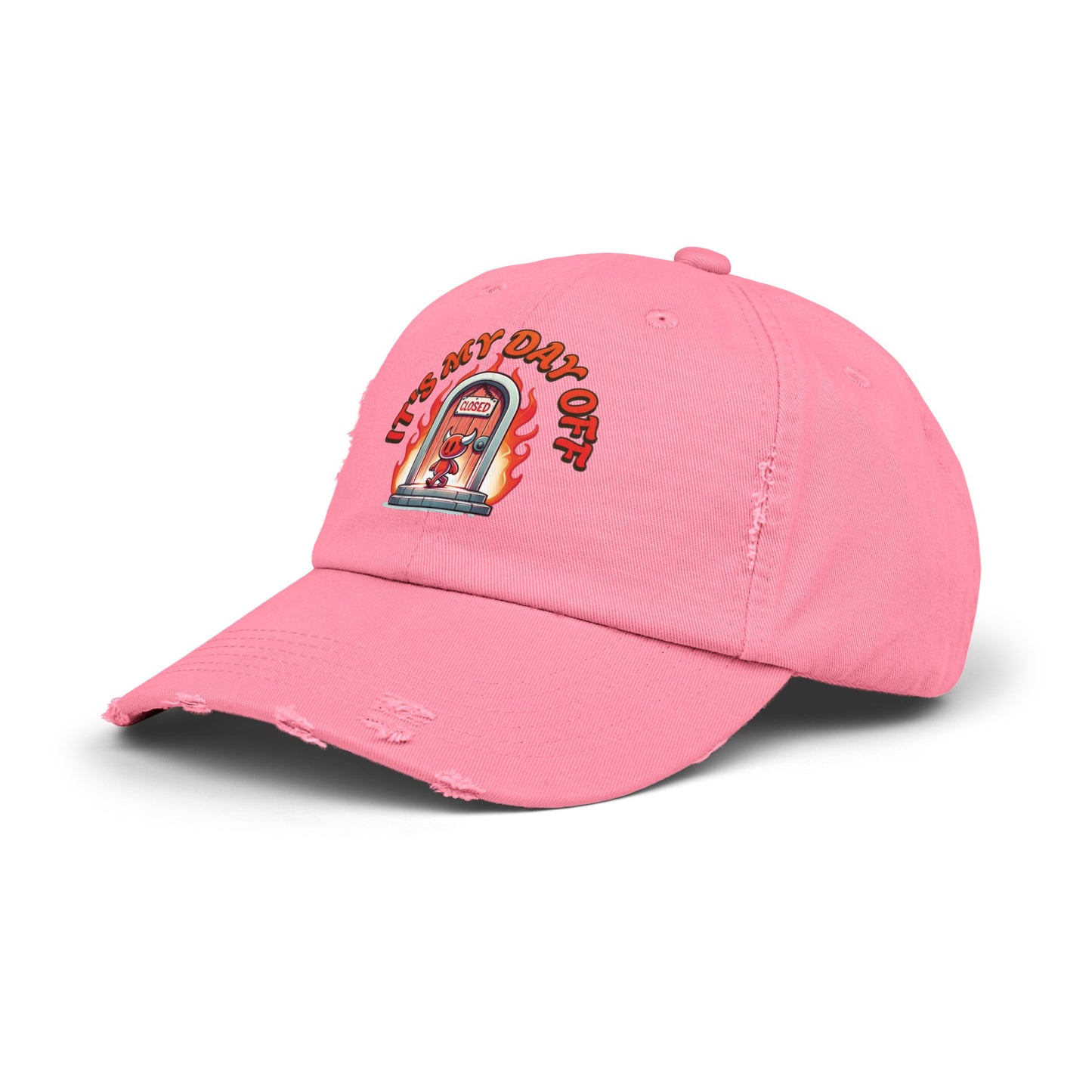 Little Devil It's My Day Off Unisex Distressed Baseball Cap Hat