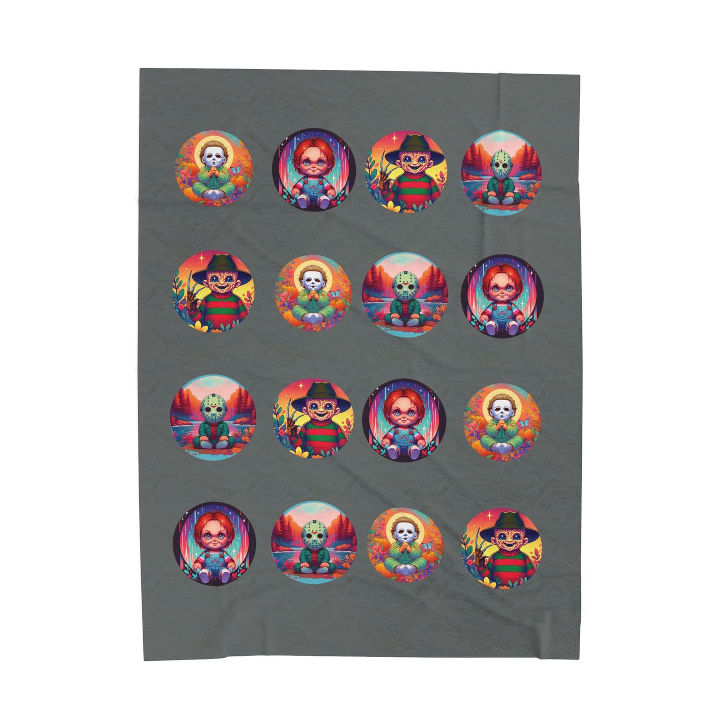 Baby Throw Blanket - Slash Pals Michael, Freddy, Jason, Chucky