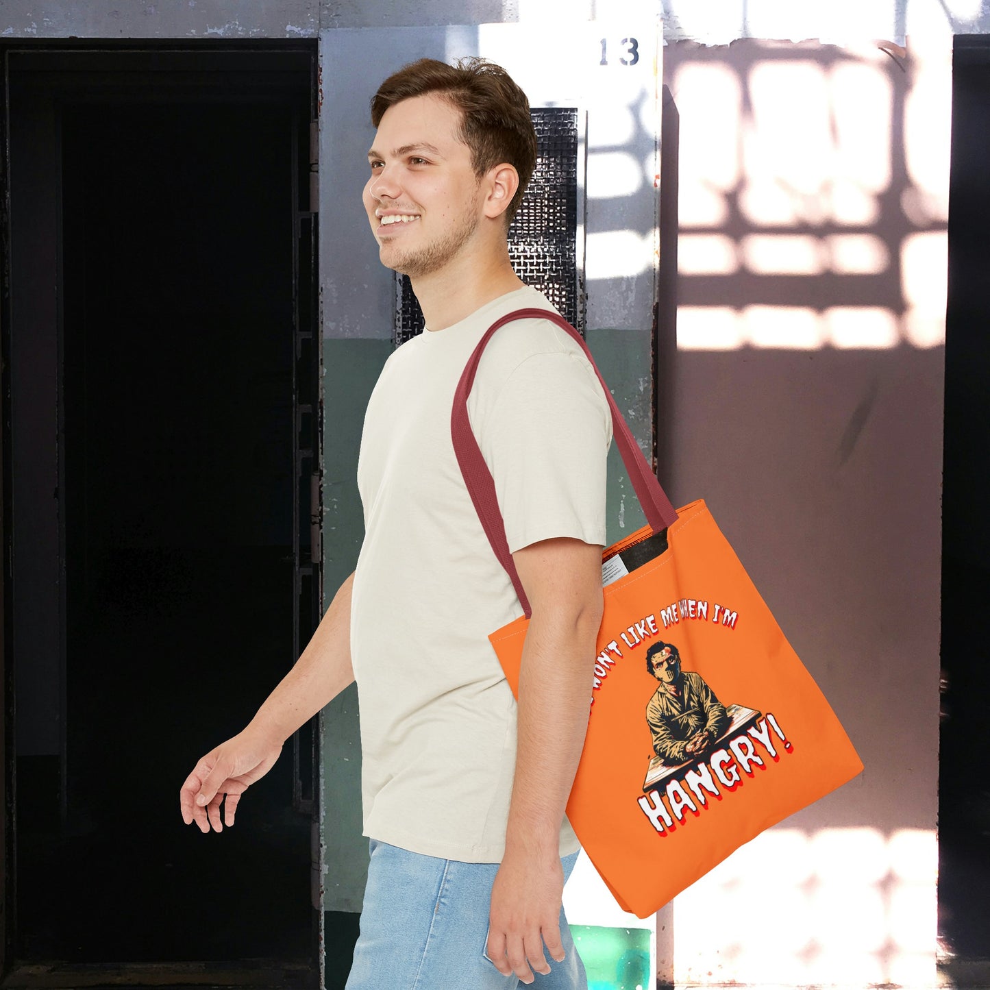 You Wont Like Me When I'm Hangry Mental Patient Cannibal Hannibal Horror Lunch Beach Tote Bag (AOP)