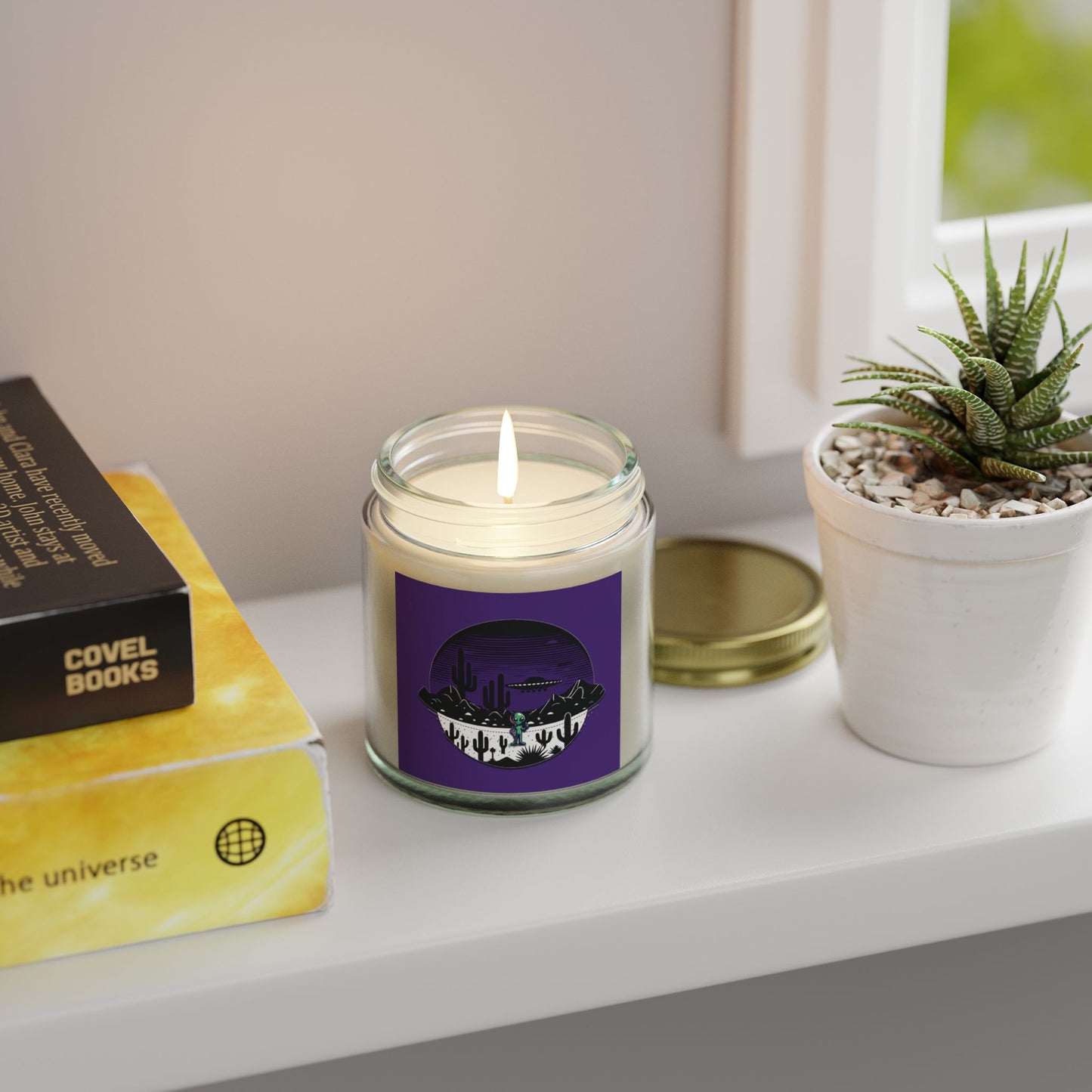 Scented Candle - Alien UFO Peace Sign (4oz, 9oz)