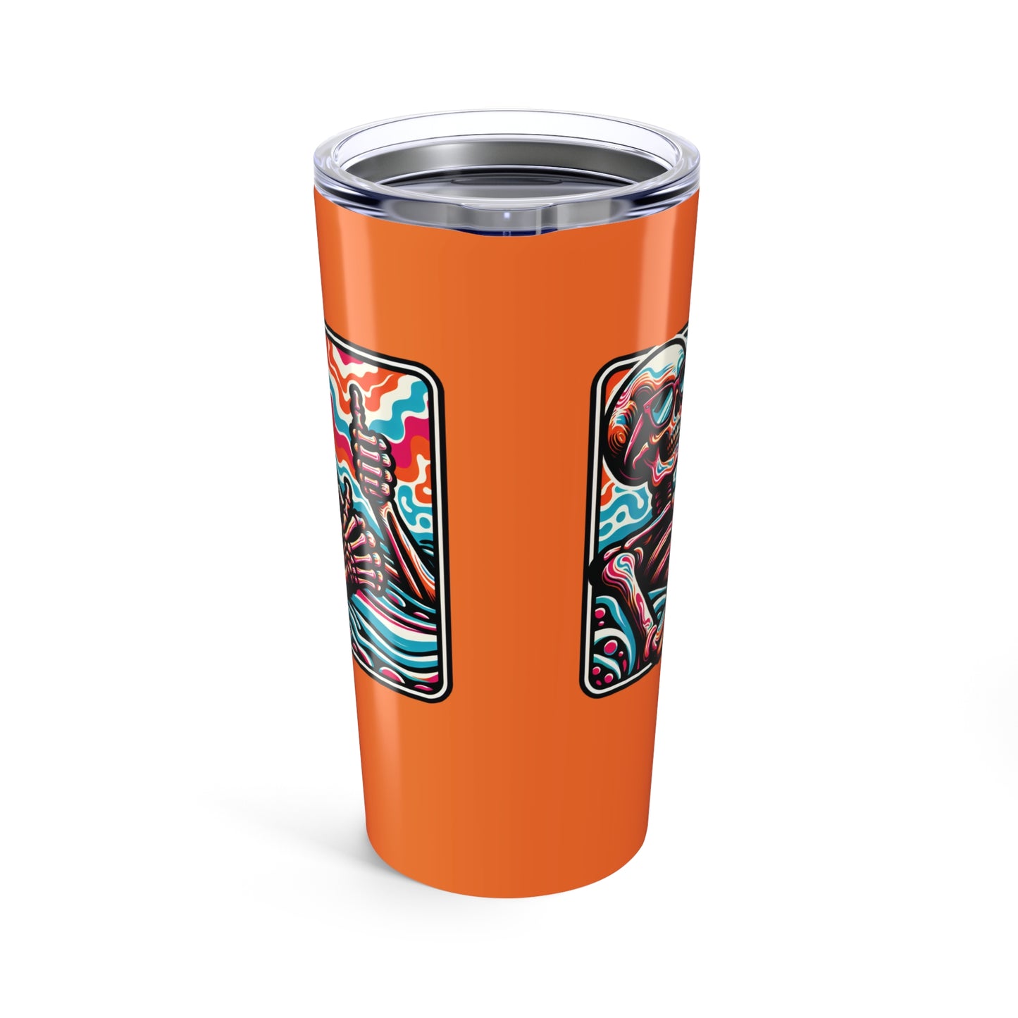 Tumbler 20oz - Skeleton with Sunglasses Thumbs Up Summerween Gothic Fun