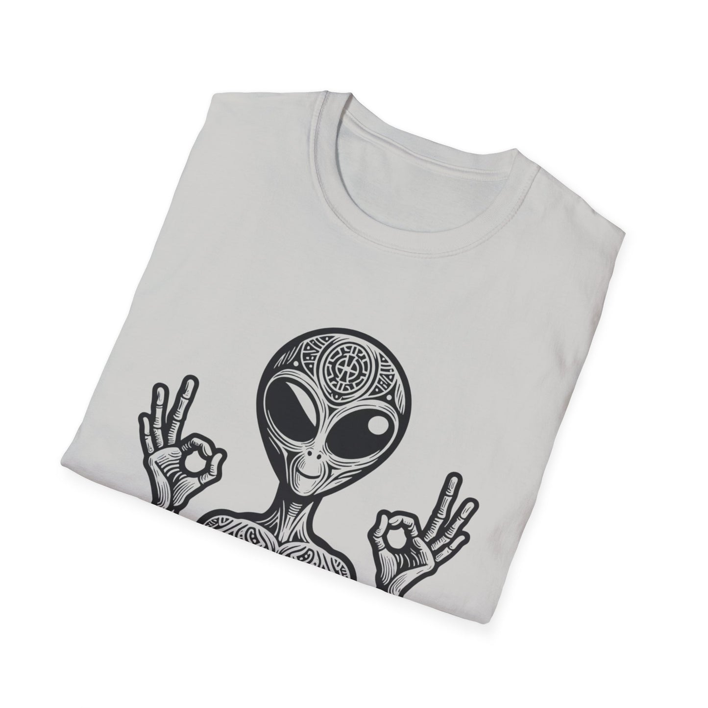 Alien Peace Softstyle T-Shirt - Good Vibes Graphic Tee