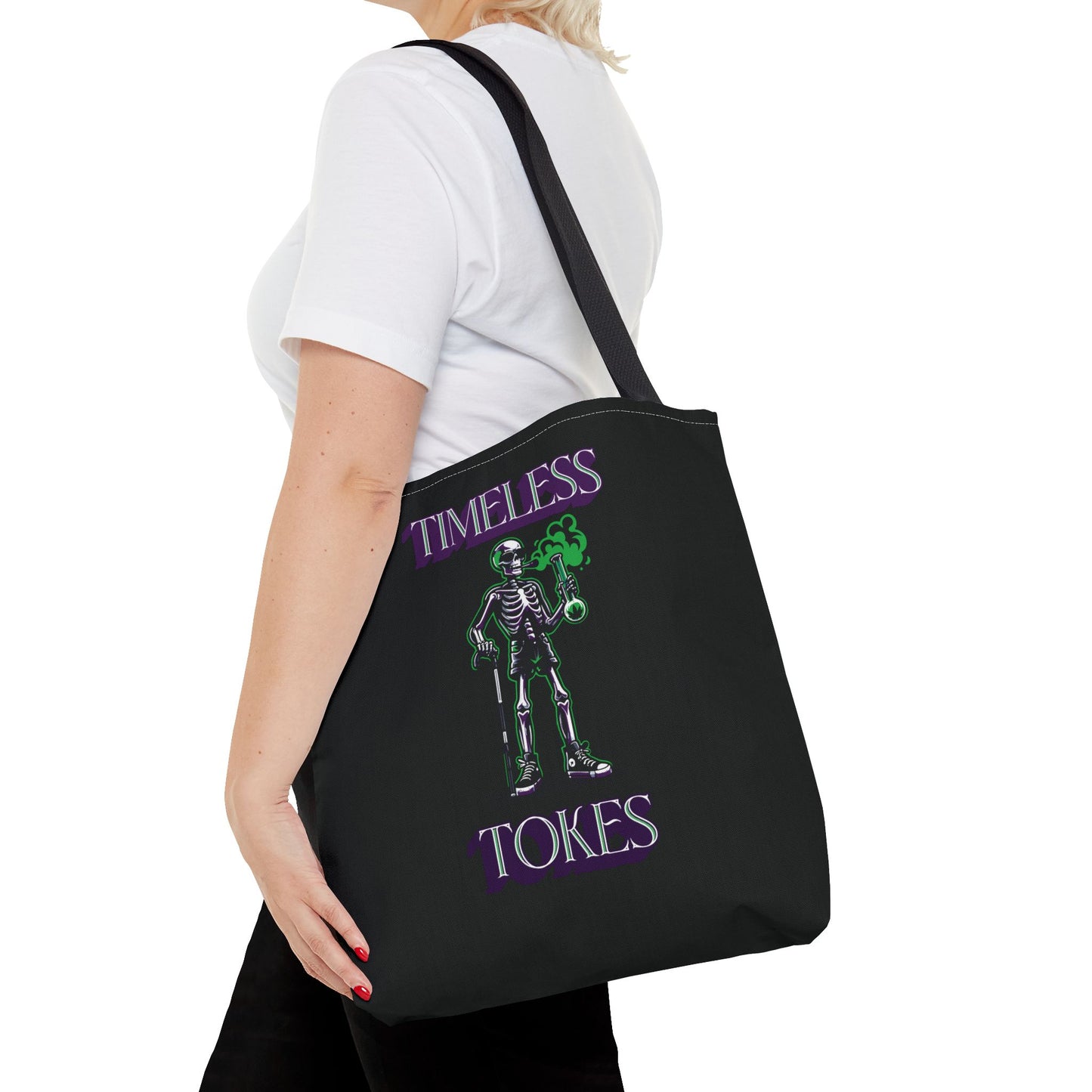 Tote Bag - Timeless Tokes Skeleton Weed Lover Design