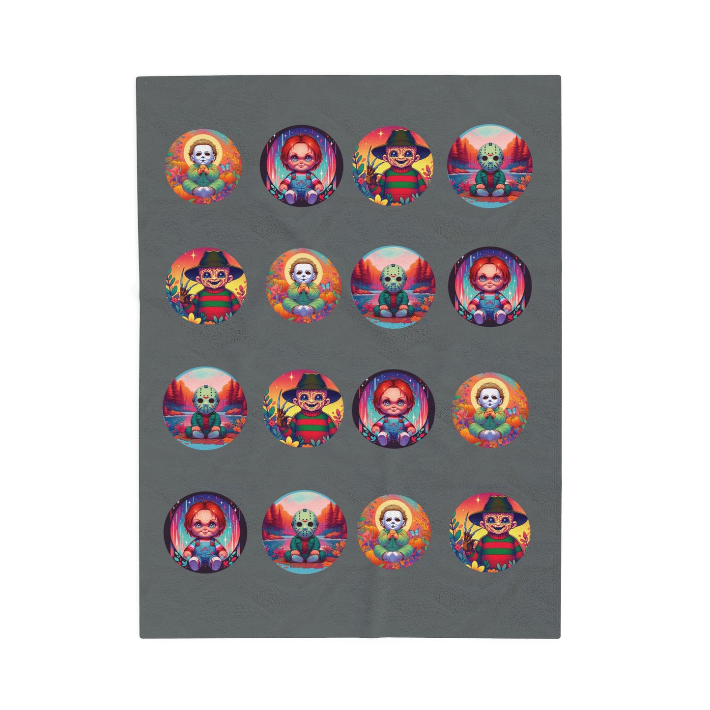 Baby Throw Blanket - Slash Pals Michael, Freddy, Jason, Chucky