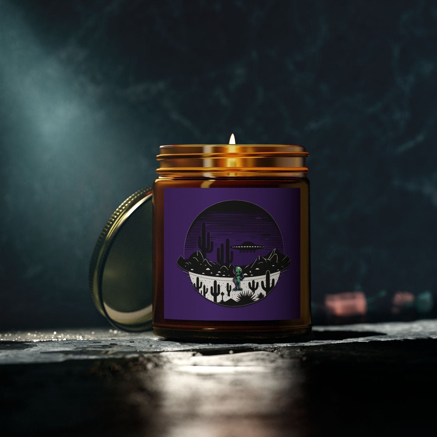 Scented Candle - Alien UFO Peace Sign (4oz, 9oz)