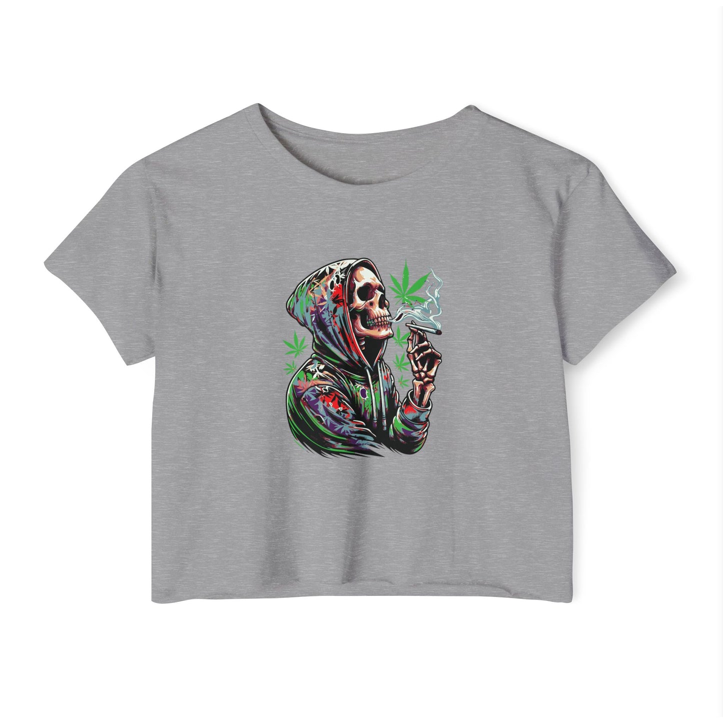 Skeleton Festival Crop Top - Deep Thoughts 420 Design