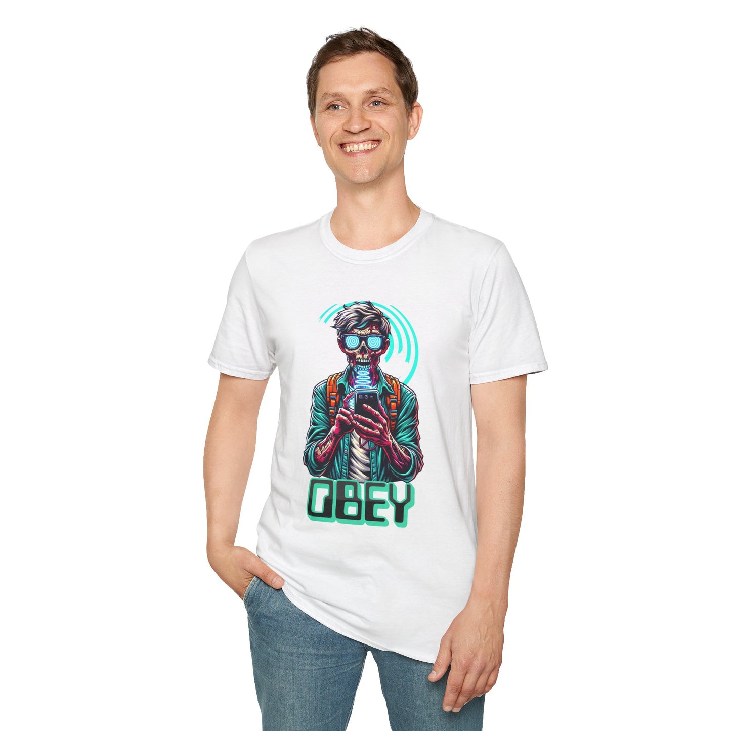 Brain Washing "Obey" Cell Phone Design - Unisex T-Shirt