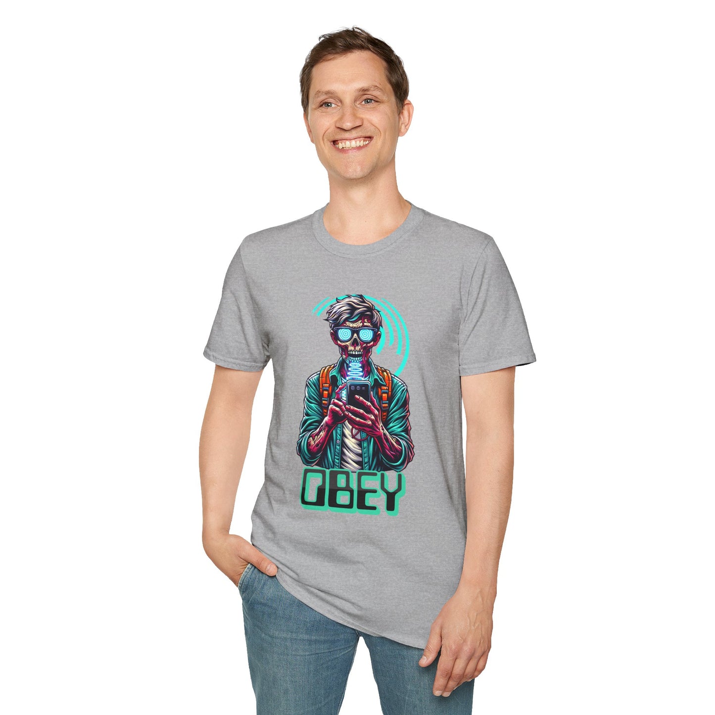 Brain Washing "Obey" Cell Phone Design - Unisex T-Shirt