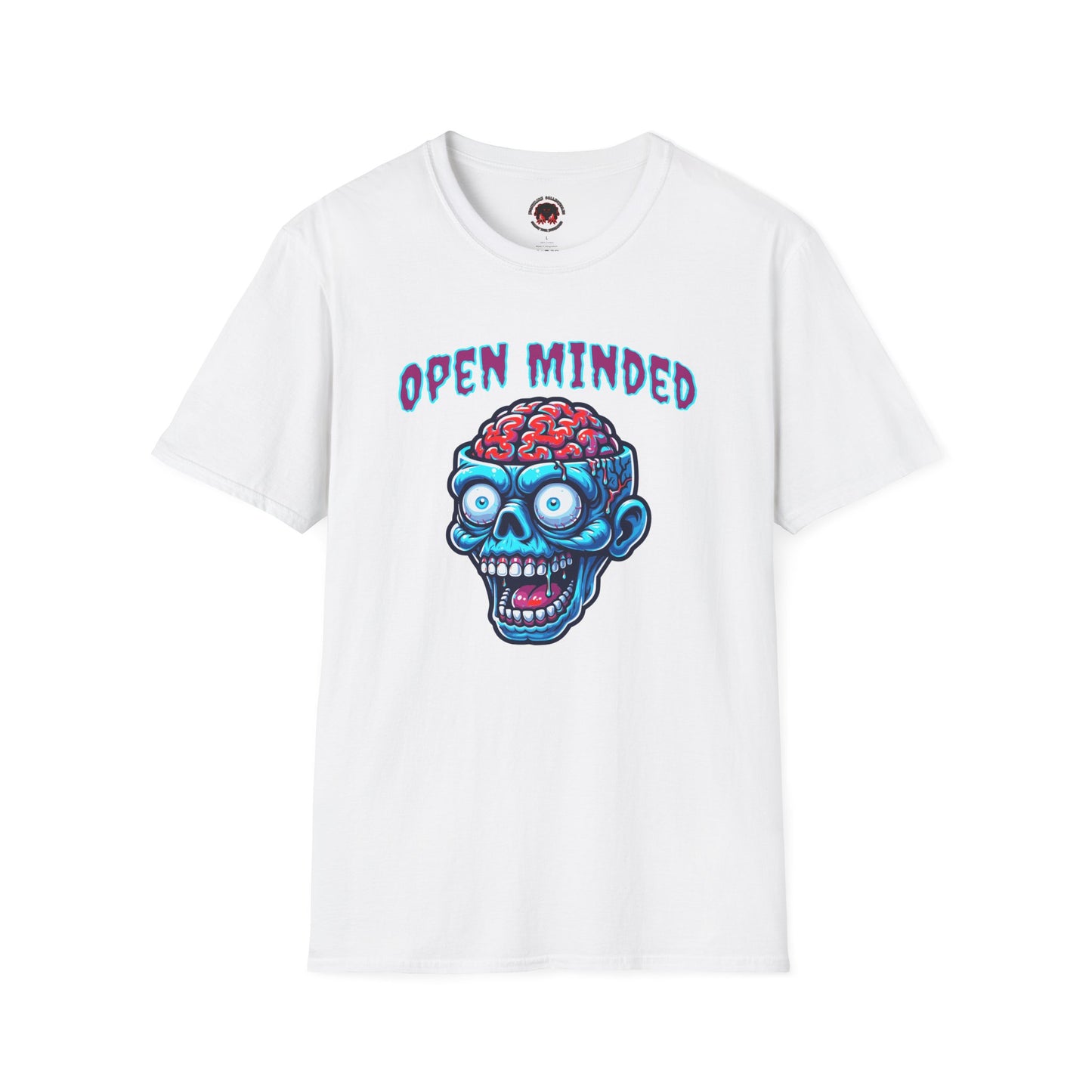 Zombie Unisex T-Shirt with Open Minded Slogan