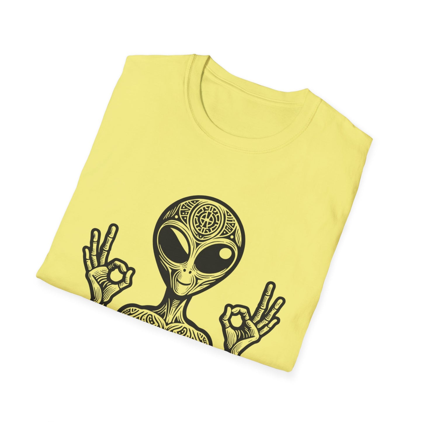 Alien Peace Softstyle T-Shirt - Good Vibes Graphic Tee