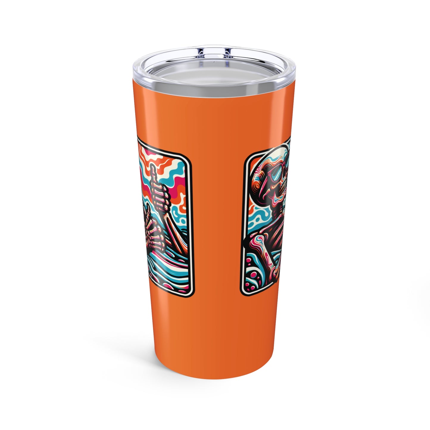 Tumbler 20oz - Skeleton with Sunglasses Thumbs Up Summerween Gothic Fun
