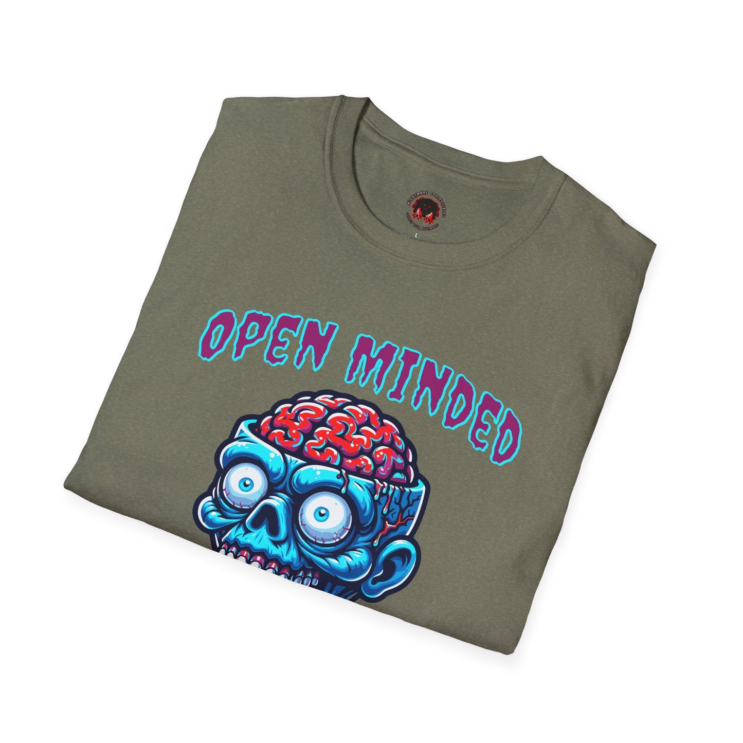 Zombie Unisex T-Shirt with Open Minded Slogan
