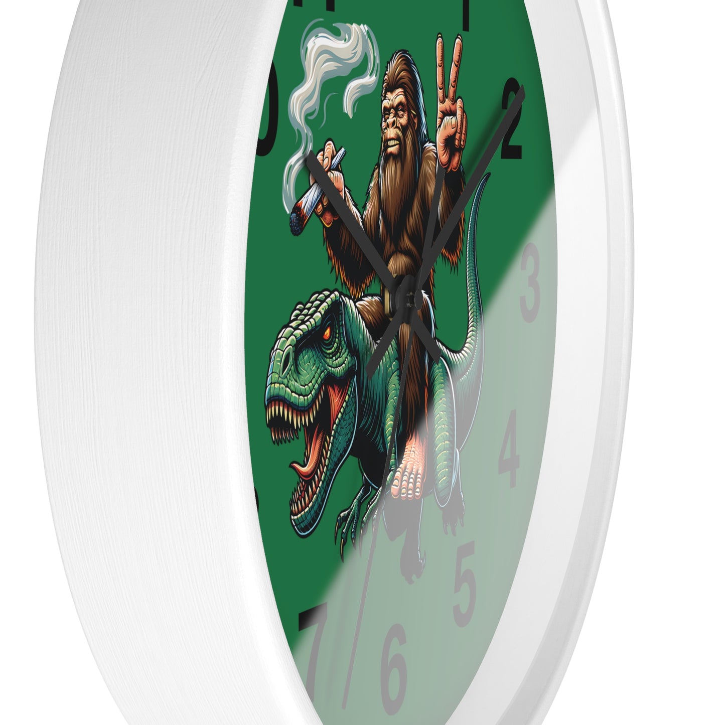 420 Bigfoot & T Rex Wall Clock