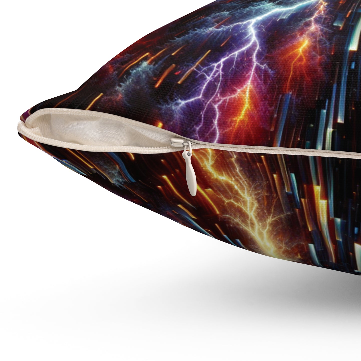 Lightning Positive Energy Square Throw Pillow