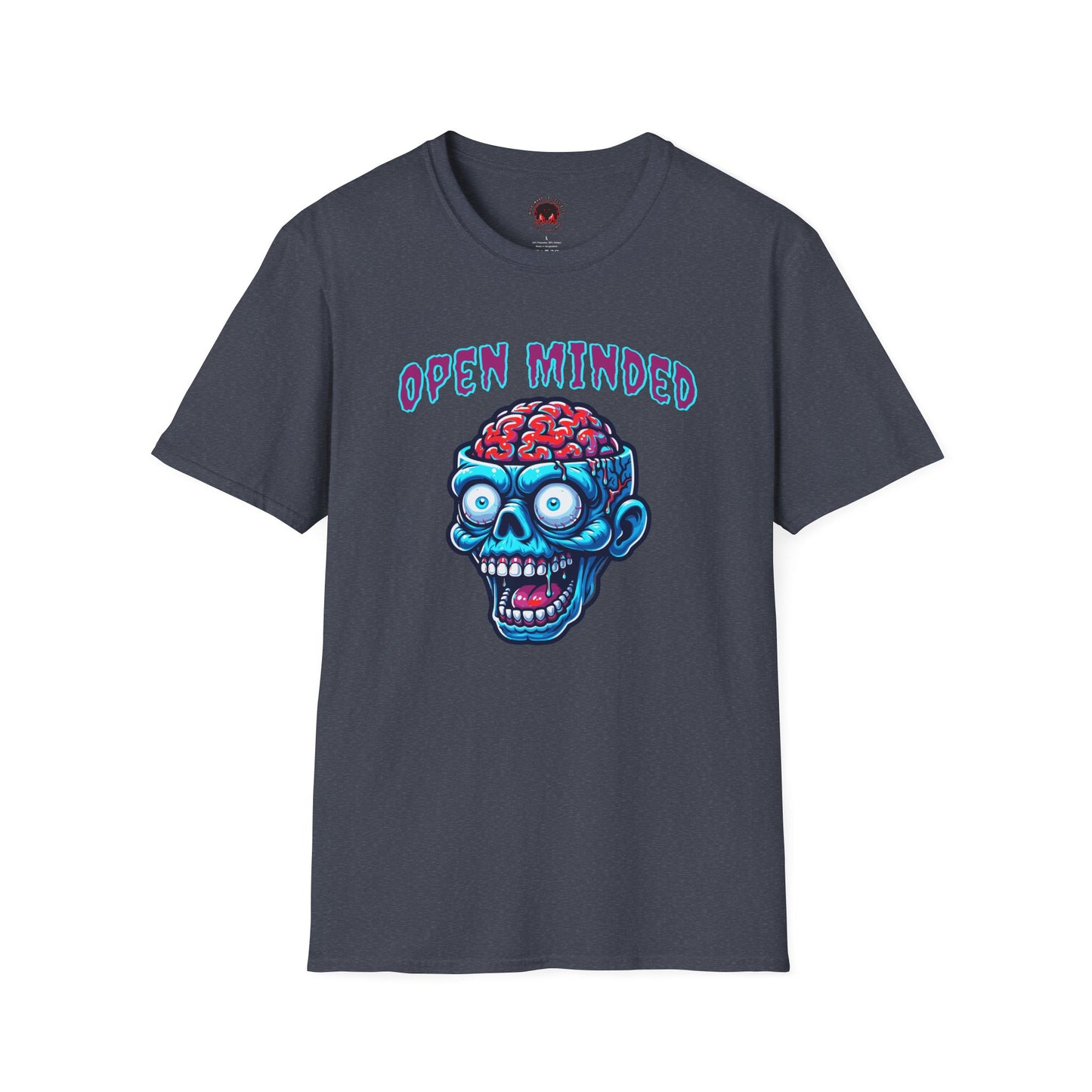Zombie Unisex T-Shirt with Open Minded Slogan