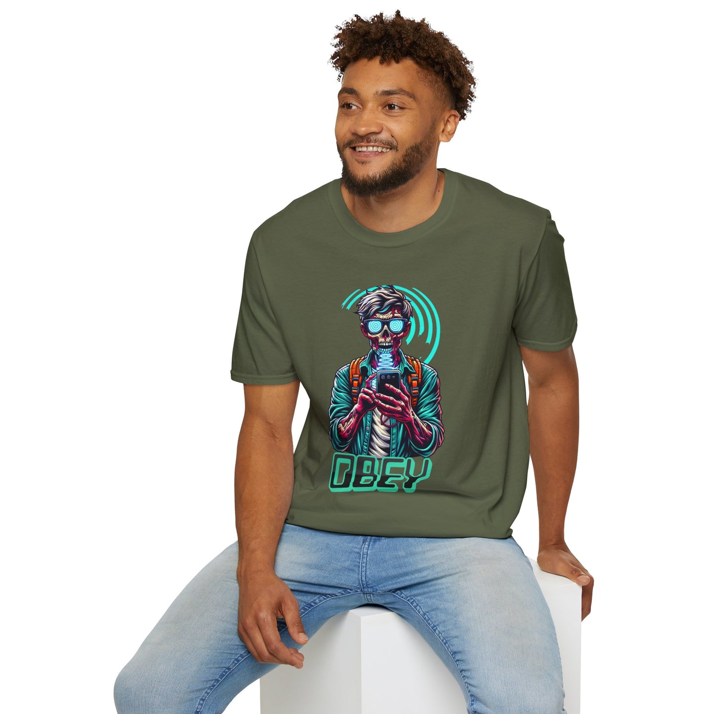 Brain Washing "Obey" Cell Phone Design - Unisex T-Shirt