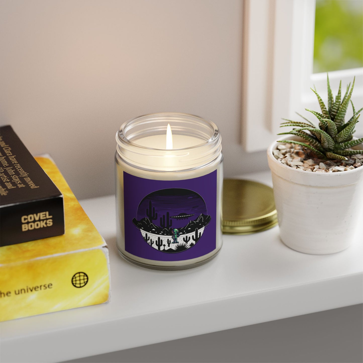 Scented Candle - Alien UFO Peace Sign (4oz, 9oz)