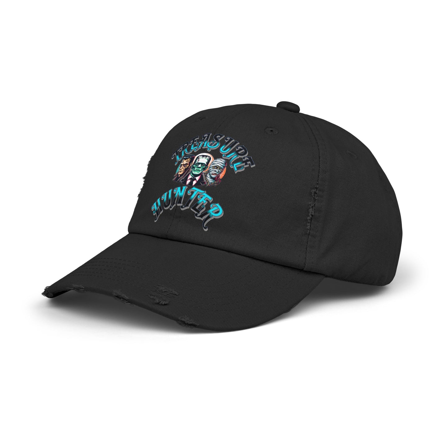 Treasure Hunter Monster Figure Collector Unisex Distressed Cap Horror Fun Hat Convention Toy Show