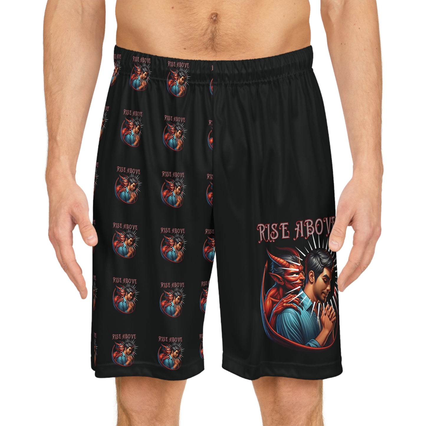 Inspirational Rise Above Basketball Shorts