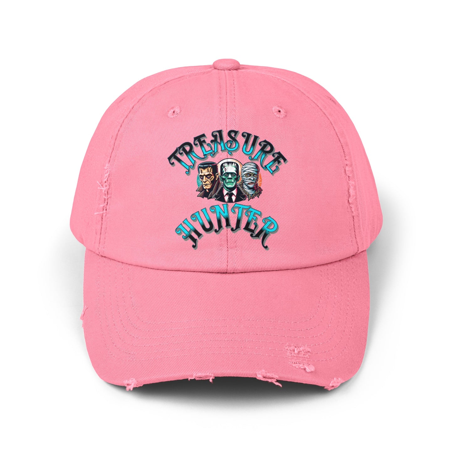 Treasure Hunter Monster Figure Collector Unisex Distressed Cap Horror Fun Hat Convention Toy Show