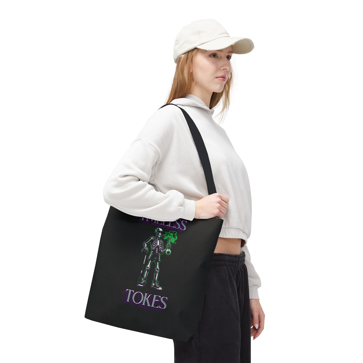 Tote Bag - Timeless Tokes Skeleton Weed Lover Design
