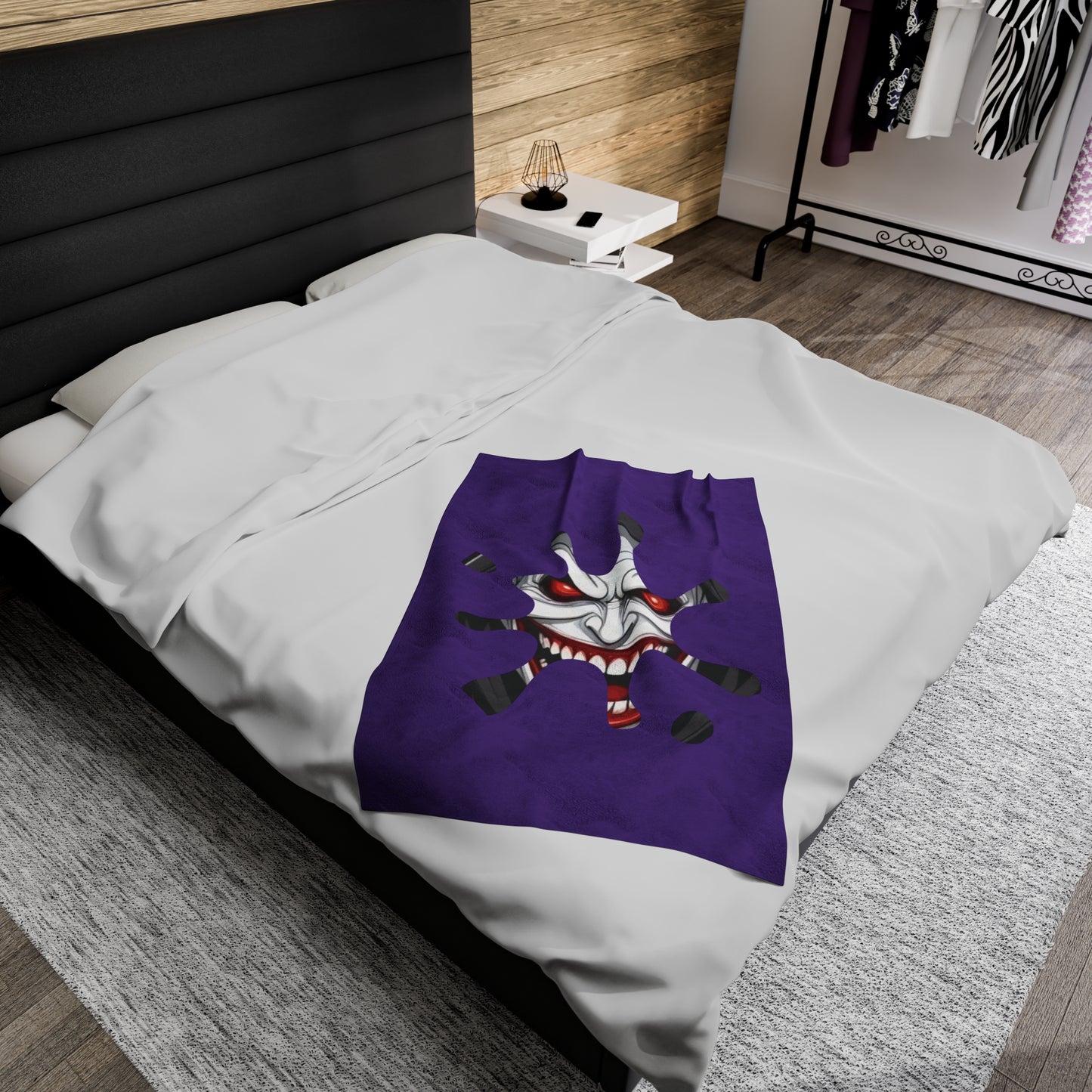Plush Blanket - Joker Evil Smile Sinister Design