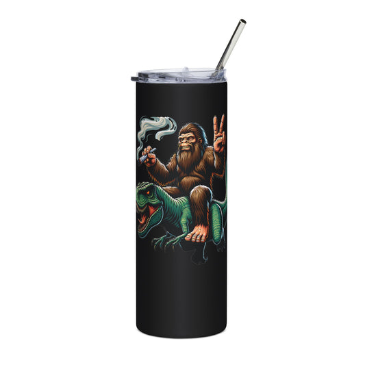 Sassy Bigfoot & Dinosaur Stainless Steel Tumbler - 20oz Adventure Drinkware