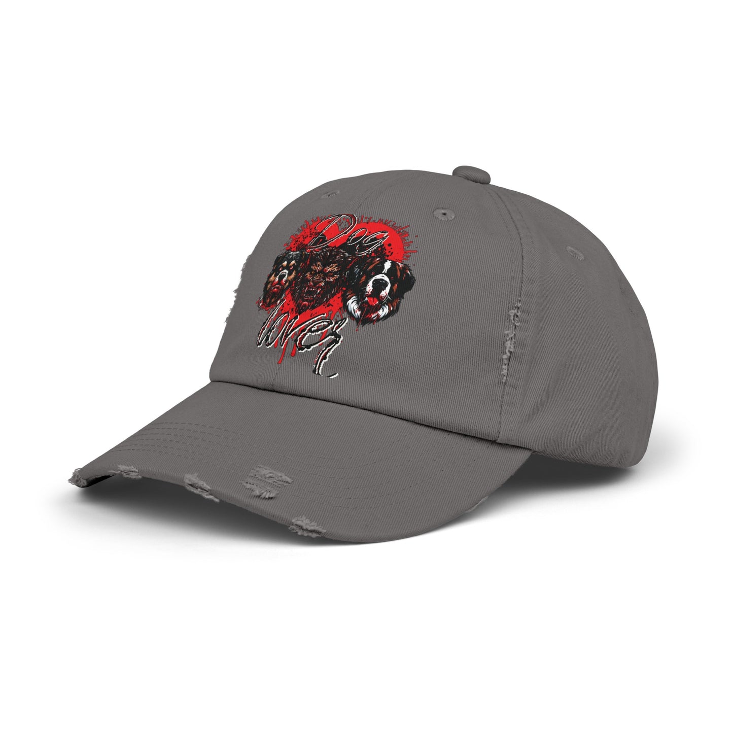Dog Lover Hounds Of Hell Werewolf Horror Gothic Fun Hat Unisex Distressed Cap