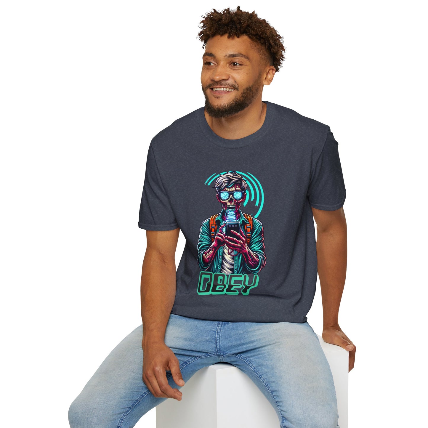 Brain Washing "Obey" Cell Phone Design - Unisex T-Shirt