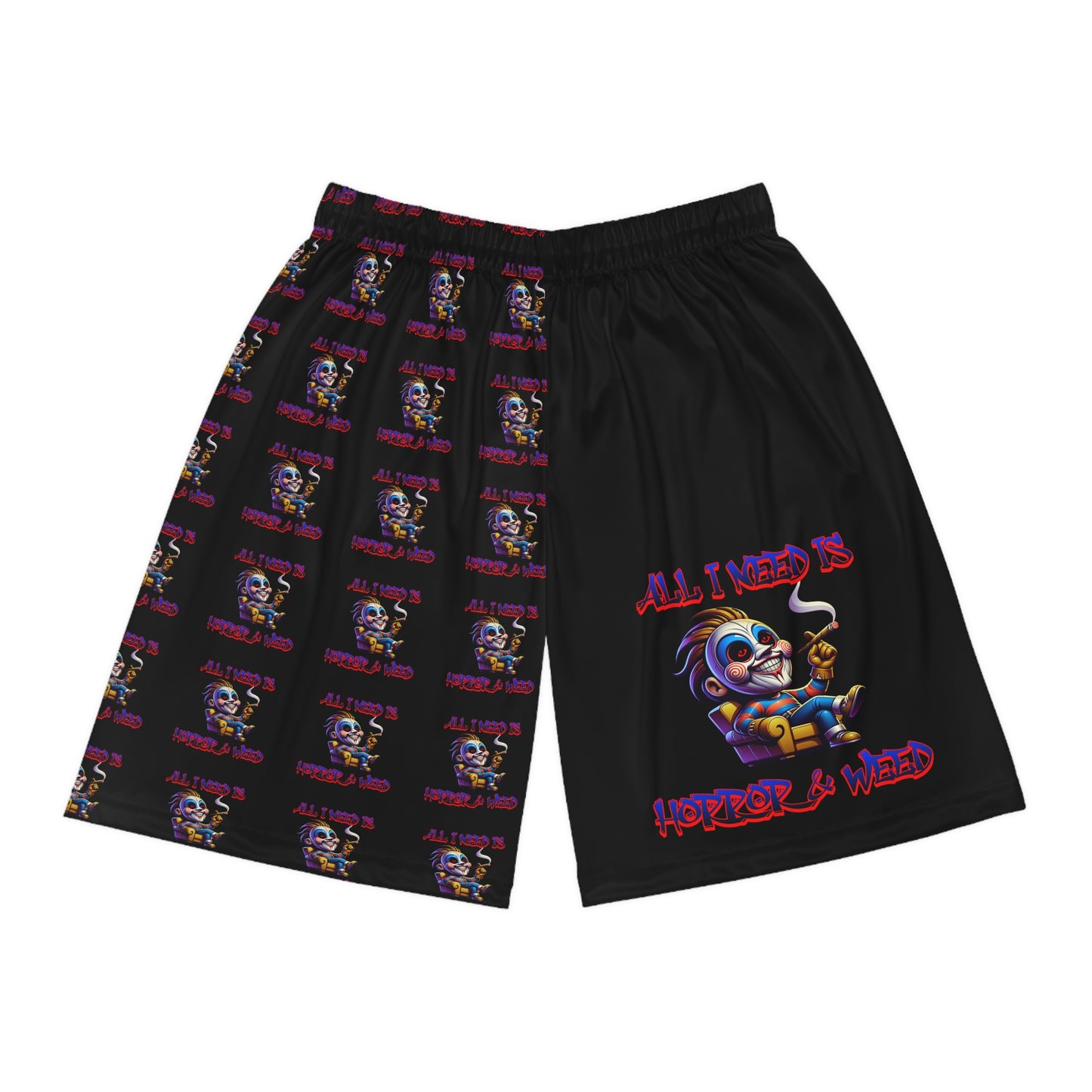 Basketball Shorts - Horror & Weed Fun Design