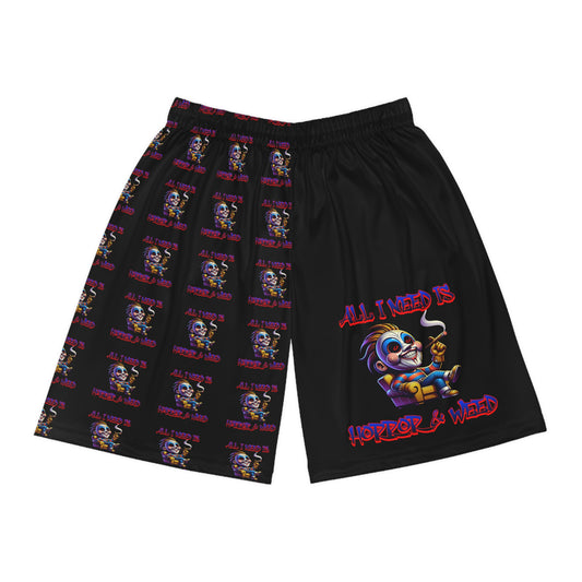Basketball Shorts - Horror & Weed Fun Design