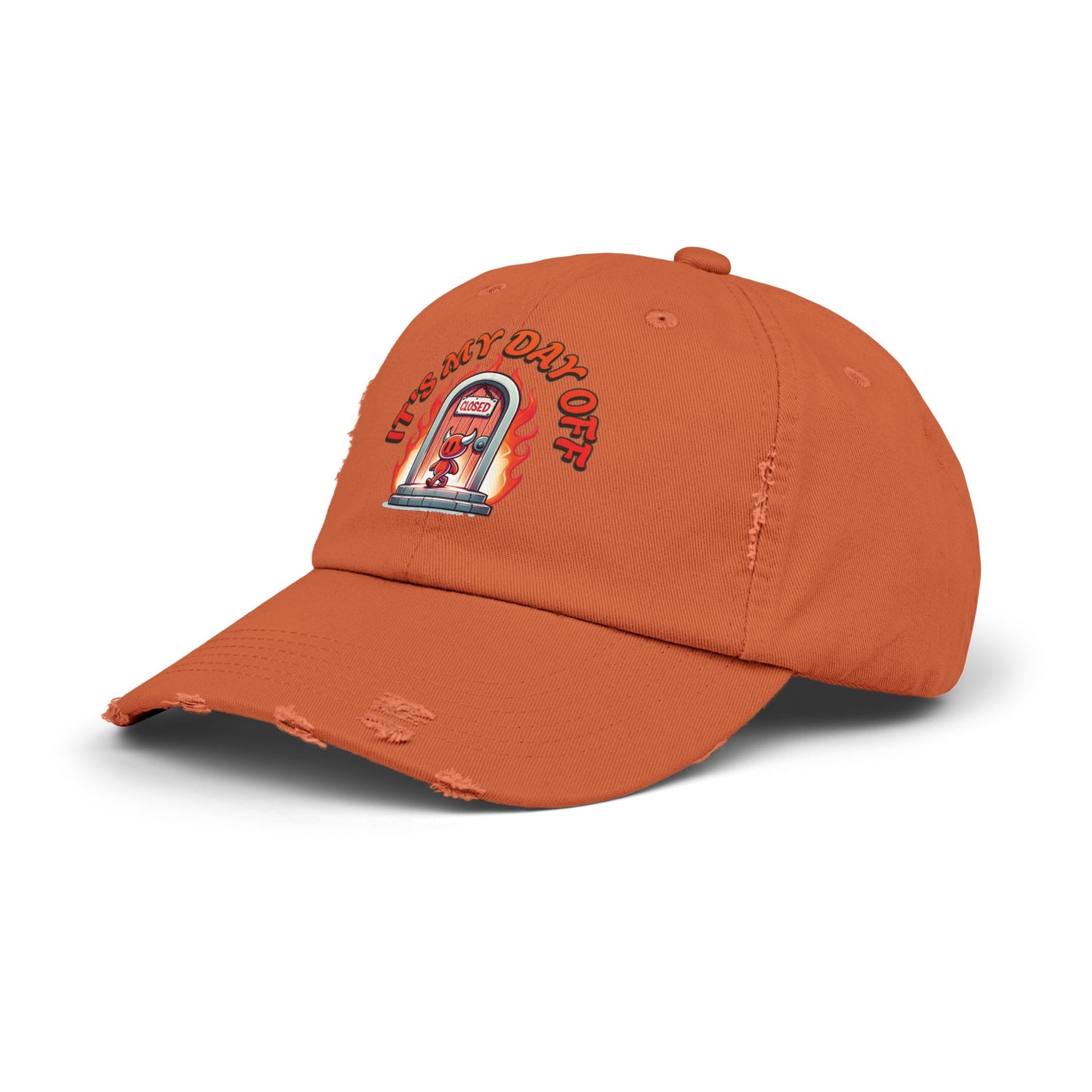 Little Devil It's My Day Off Unisex Distressed Baseball Cap Hat