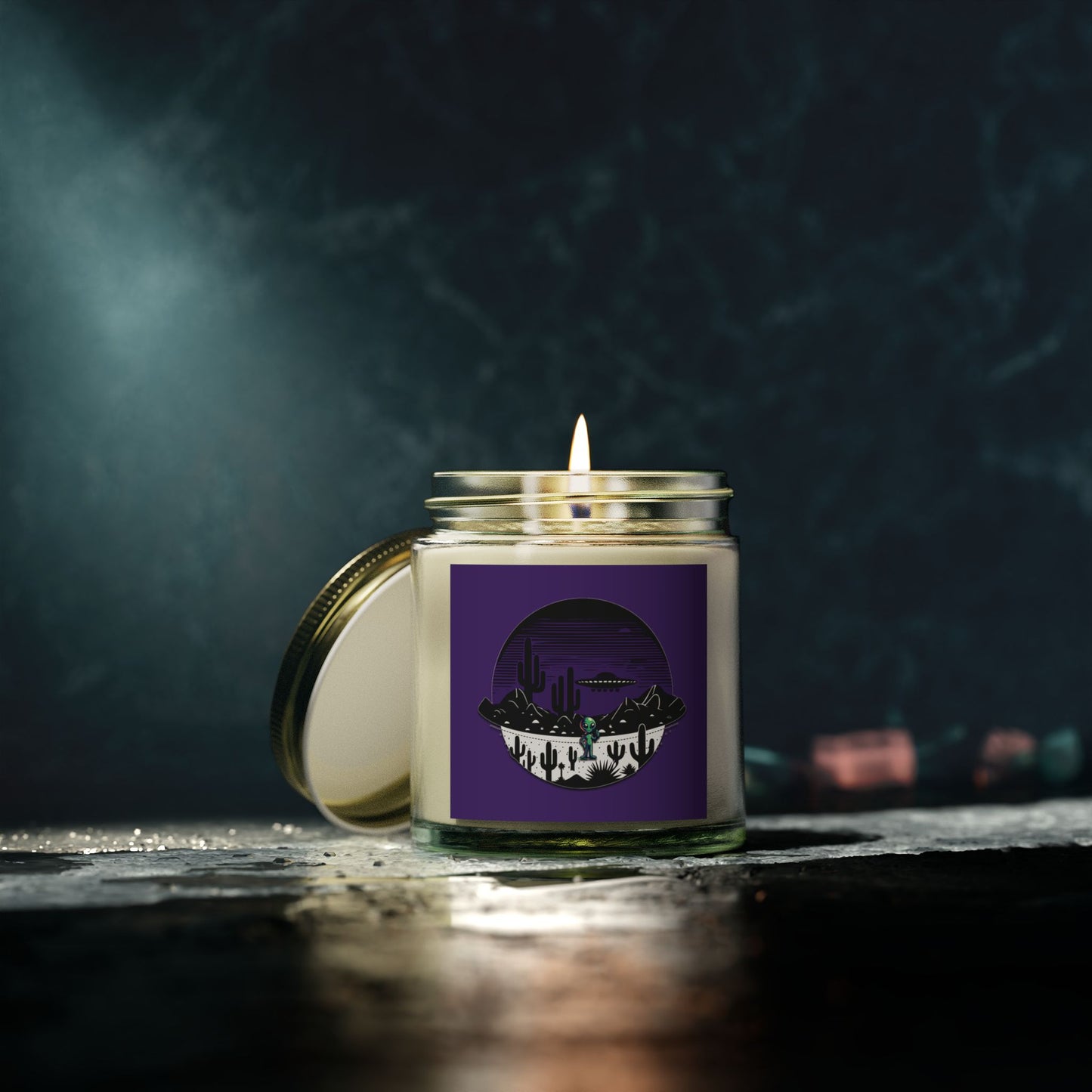 Scented Candle - Alien UFO Peace Sign (4oz, 9oz)