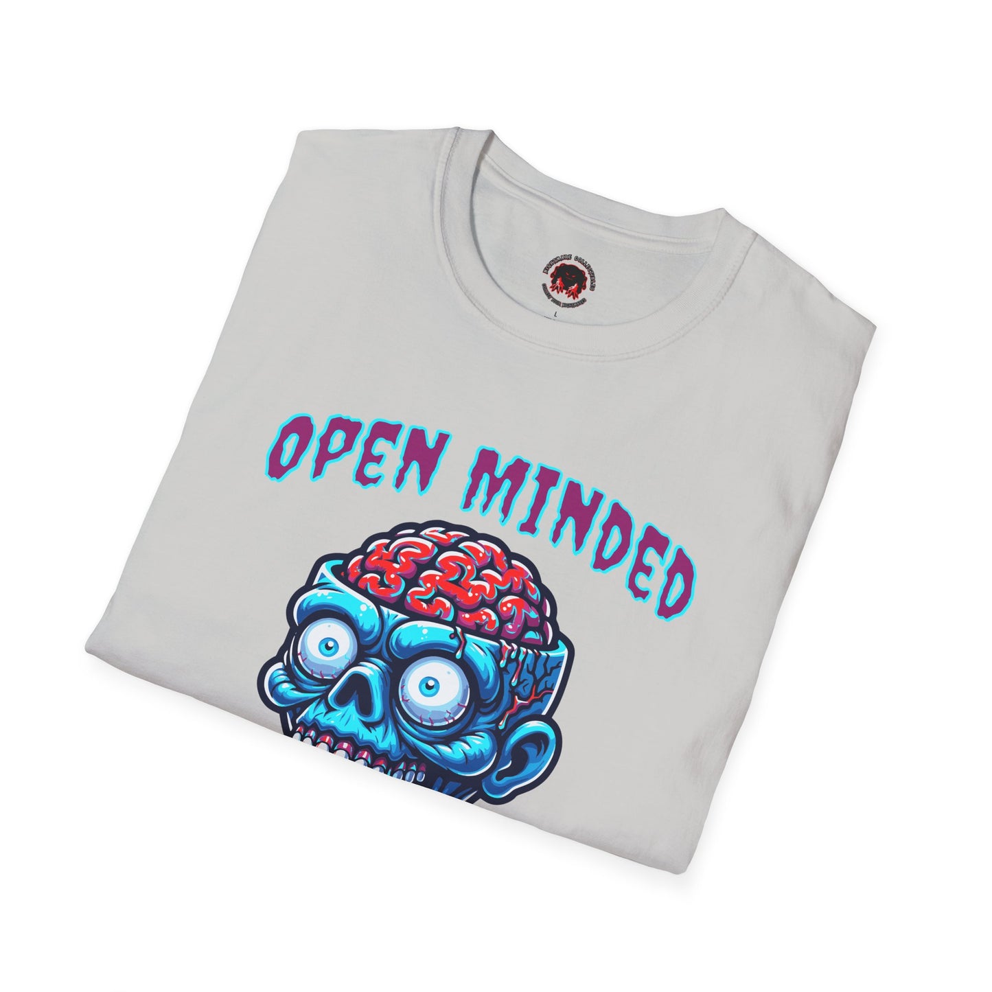 Zombie Unisex T-Shirt with Open Minded Slogan