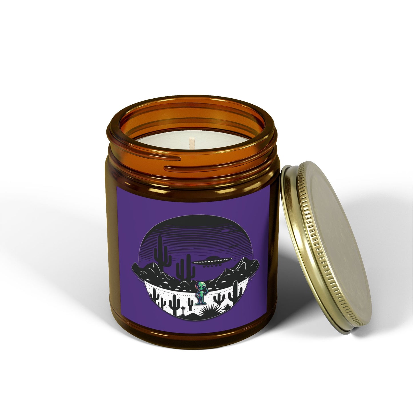 Scented Candle - Alien UFO Peace Sign (4oz, 9oz)