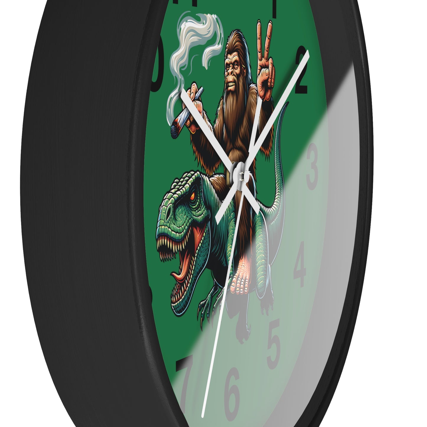 420 Bigfoot & T Rex Wall Clock