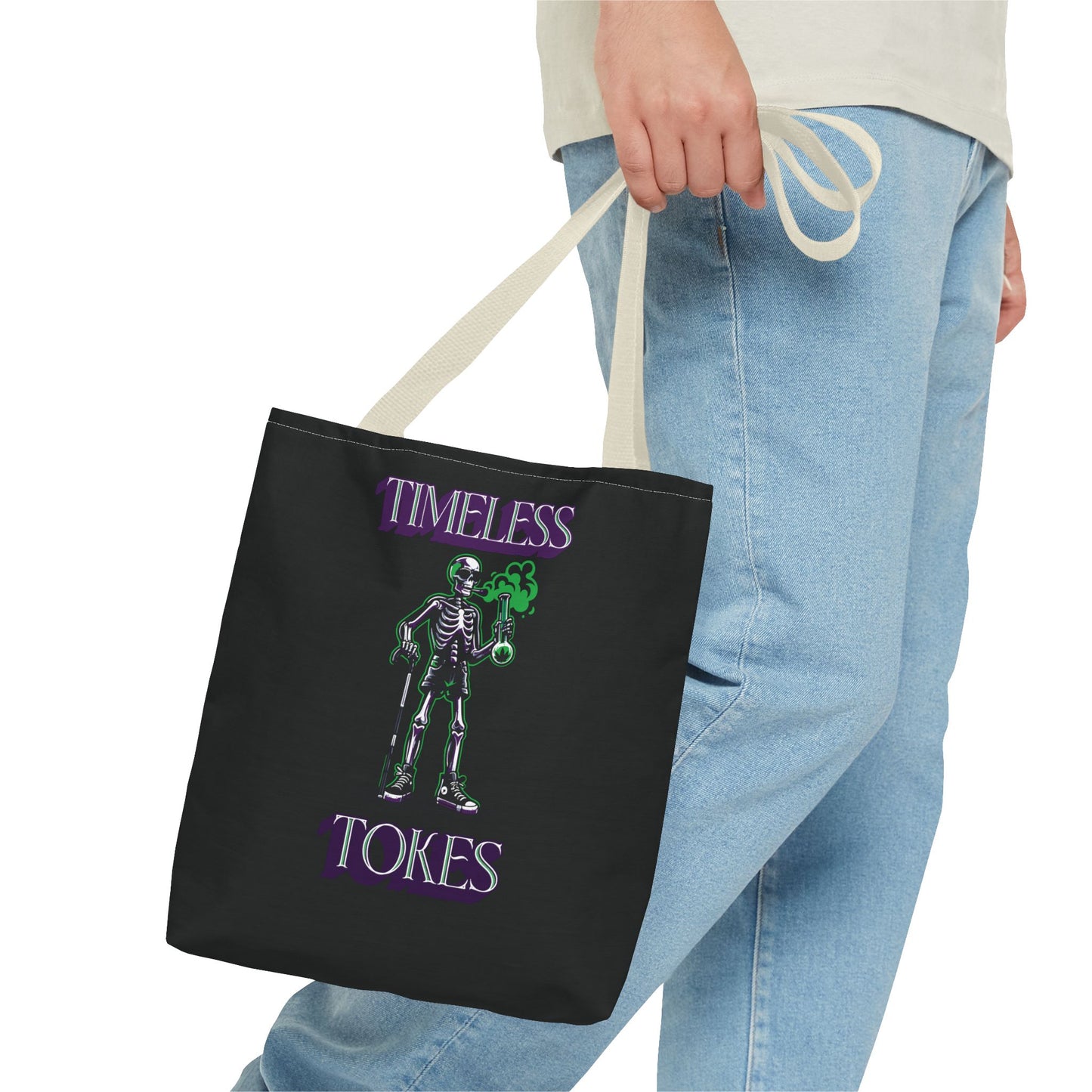 Tote Bag - Timeless Tokes Skeleton Weed Lover Design