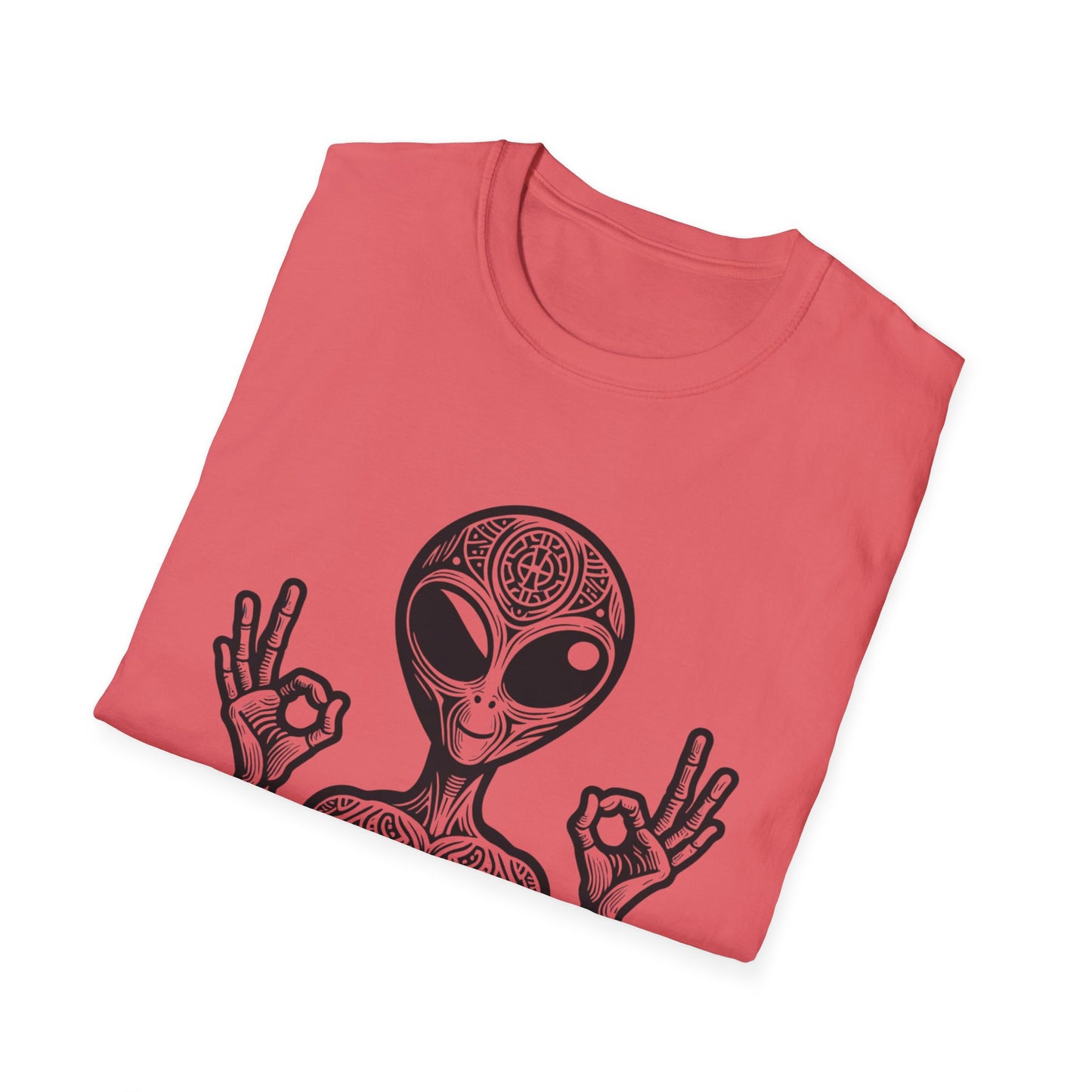 Alien Peace Softstyle T-Shirt - Good Vibes Graphic Tee