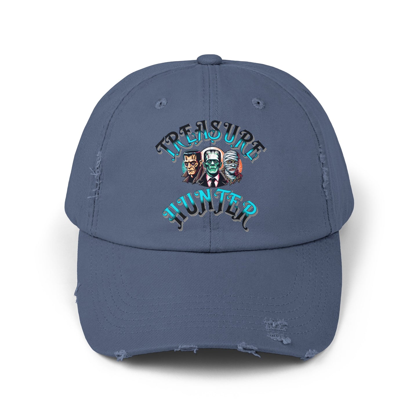 Treasure Hunter Monster Figure Collector Unisex Distressed Cap Horror Fun Hat Convention Toy Show