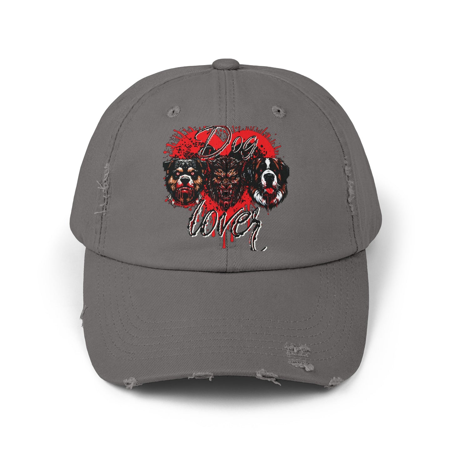 Dog Lover Hounds Of Hell Werewolf Horror Gothic Fun Hat Unisex Distressed Cap