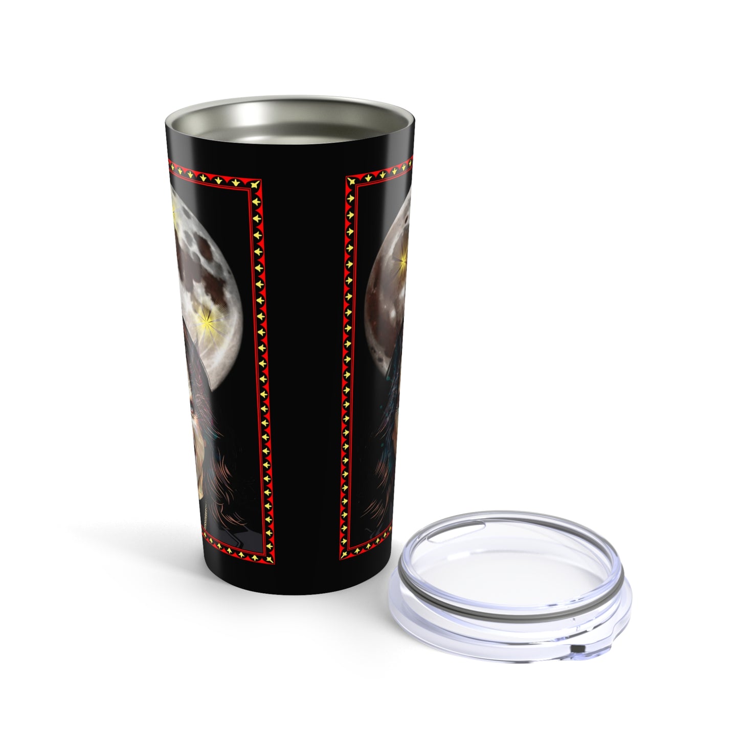 20oz Tumbler - Ozzy Bark at the Moon design