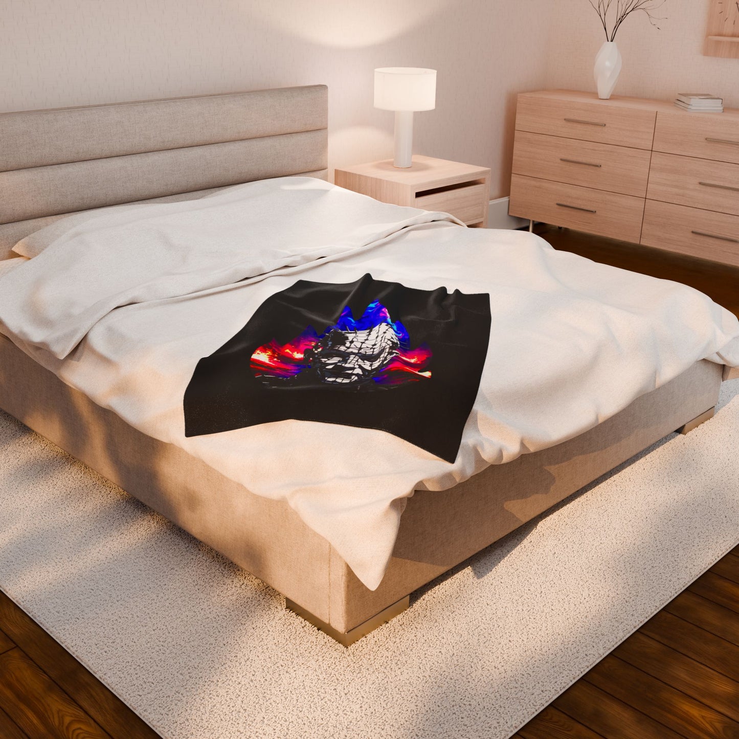 Throw Plush Blanket - Welcome To Hell Pinhead 80's Horror Fun
