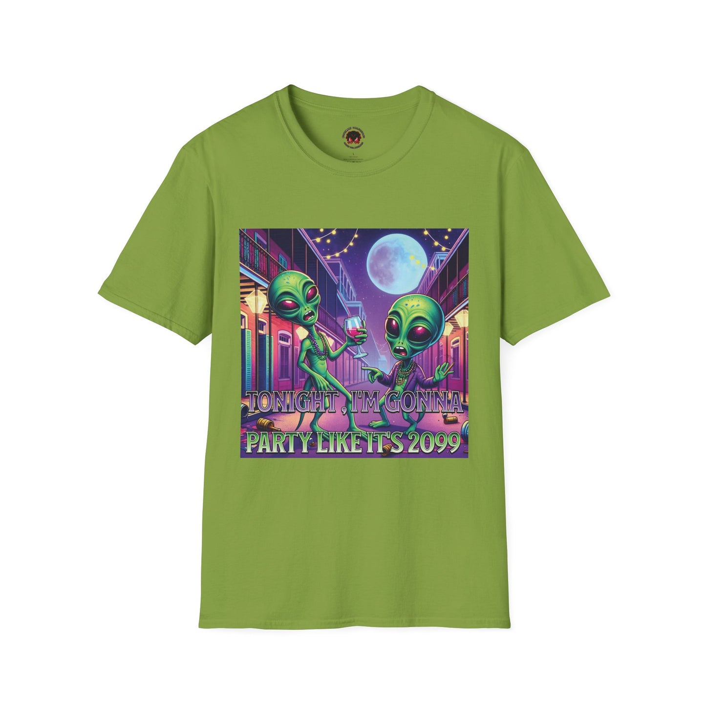 Alien Party Unisex T-Shirt - Party Like It's 2099 Design